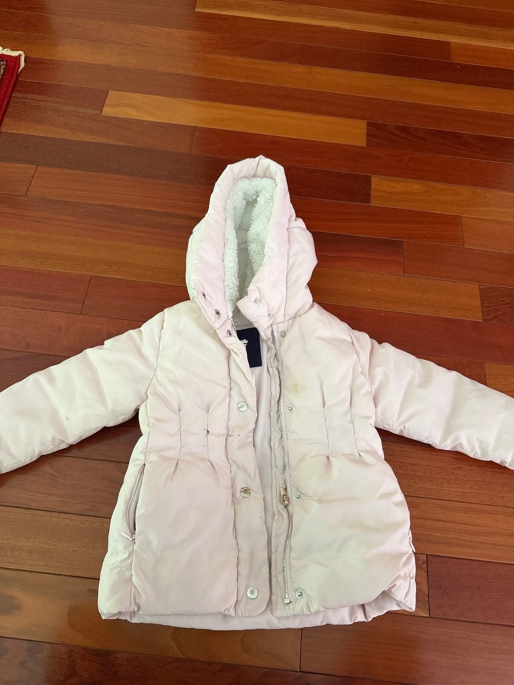 Jacadi Light Pink Hooded Puffer Jacket for Kids